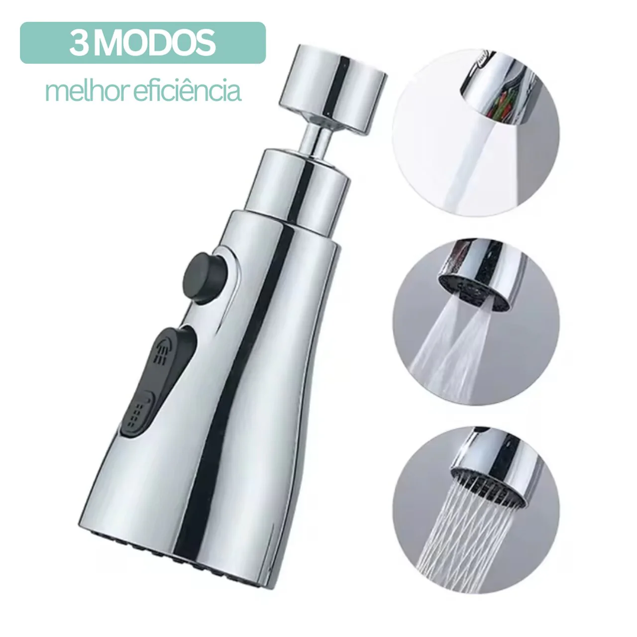AquaFlow© - Bico de Torneira Universal Premium com 3 Modos de Água - Frete Grátis (Para Qualquer Torneira) - Image 3