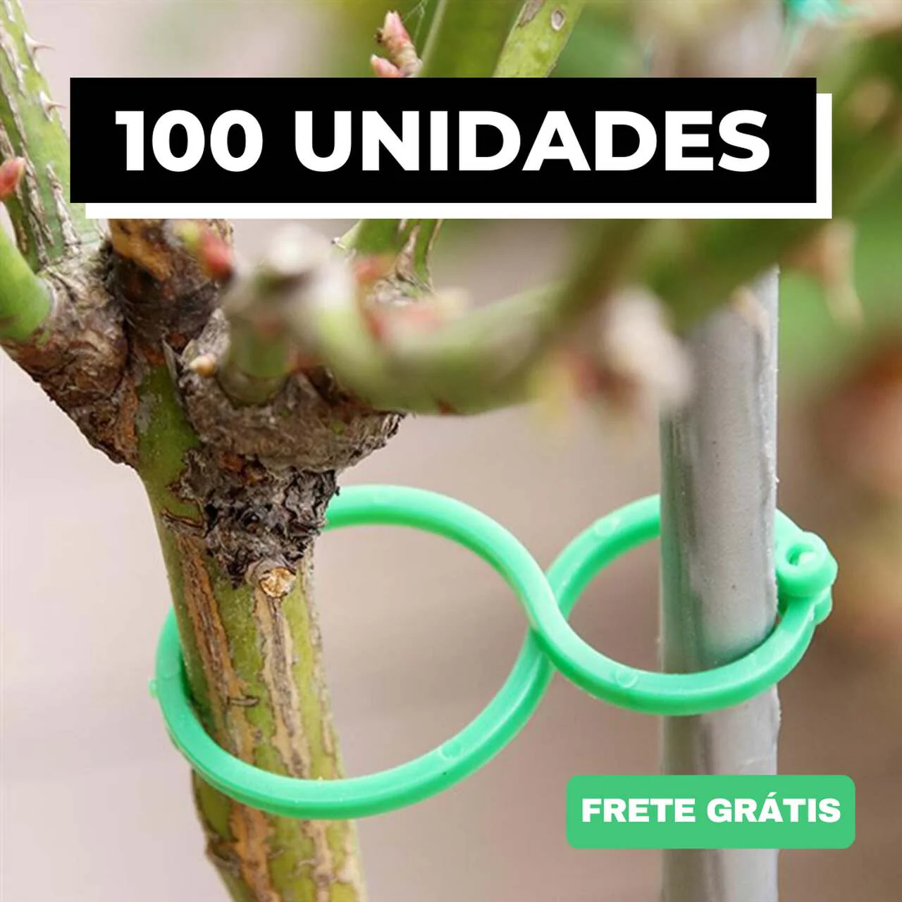 Clipes Suporte Para Plantas, Trepadeiras, Jardins - (Kit Promocional com 100 unidades)