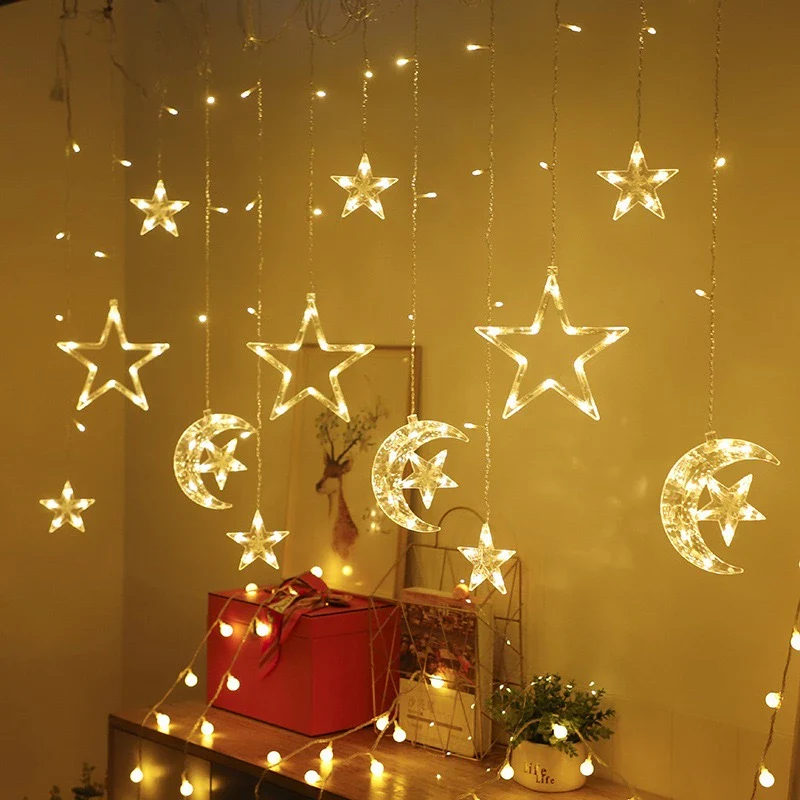 Cortina de LED Estrelas e Lua - Image 2