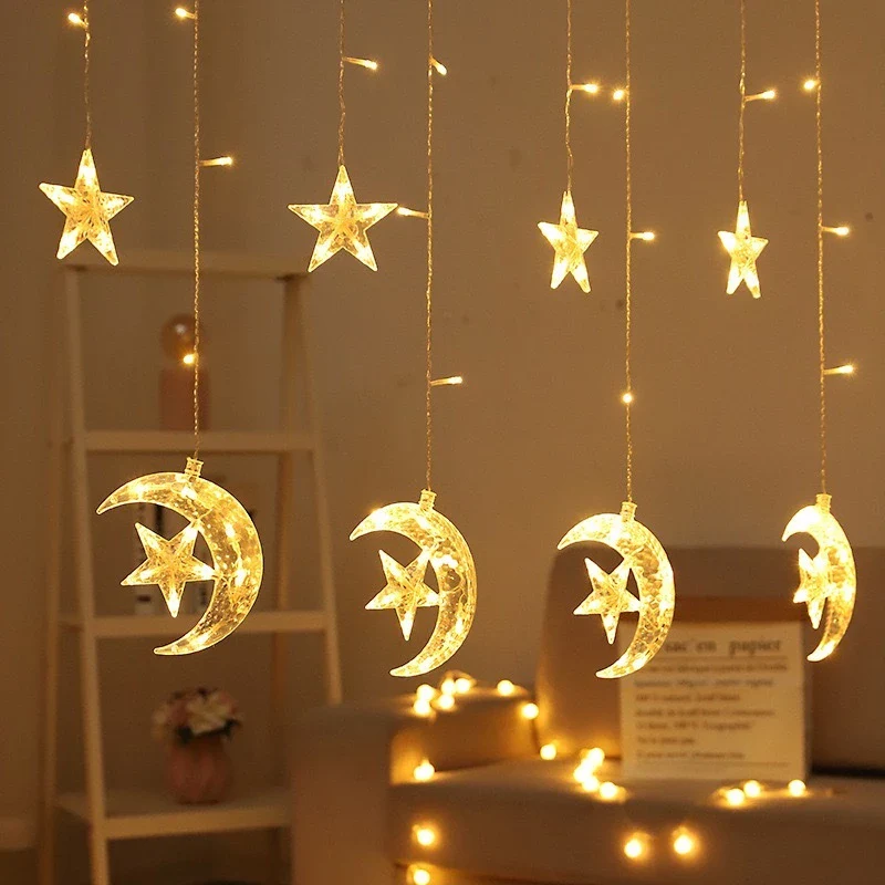 Cortina de LED Estrelas e Lua - Image 3