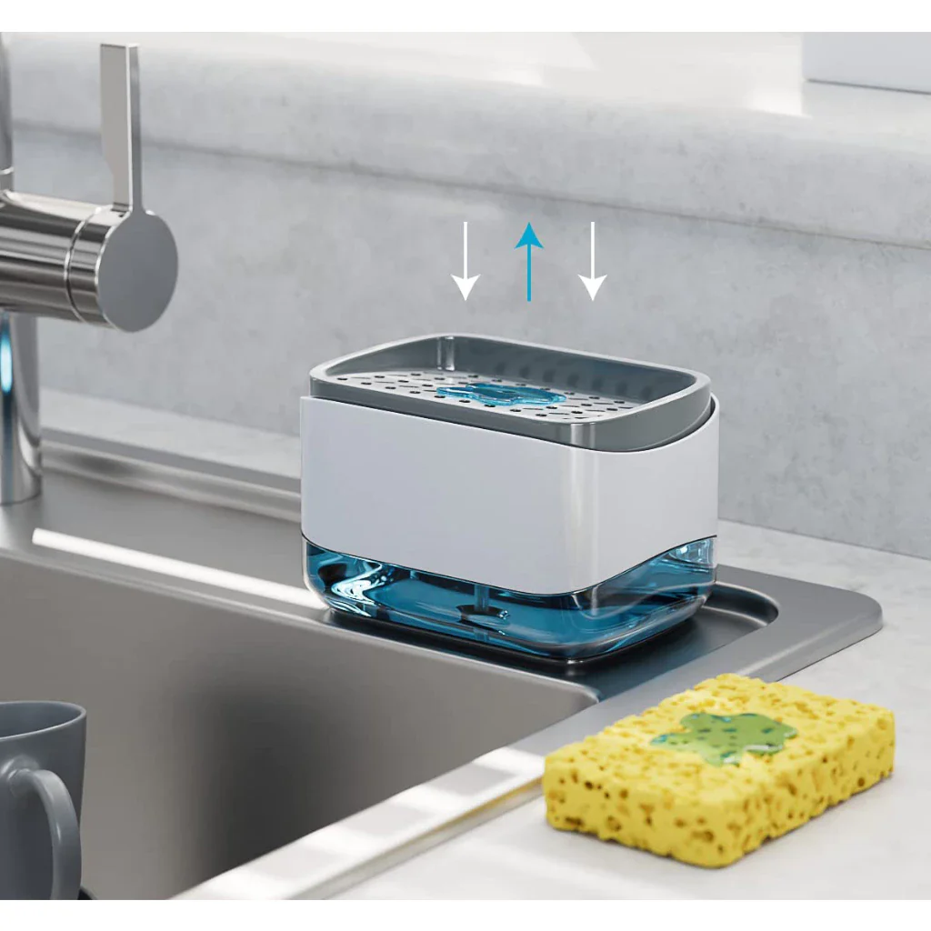 Dispenser de Detergente 2 em 1 – Praticidade, Economia e Organização na Sua Cozinha - Image 3