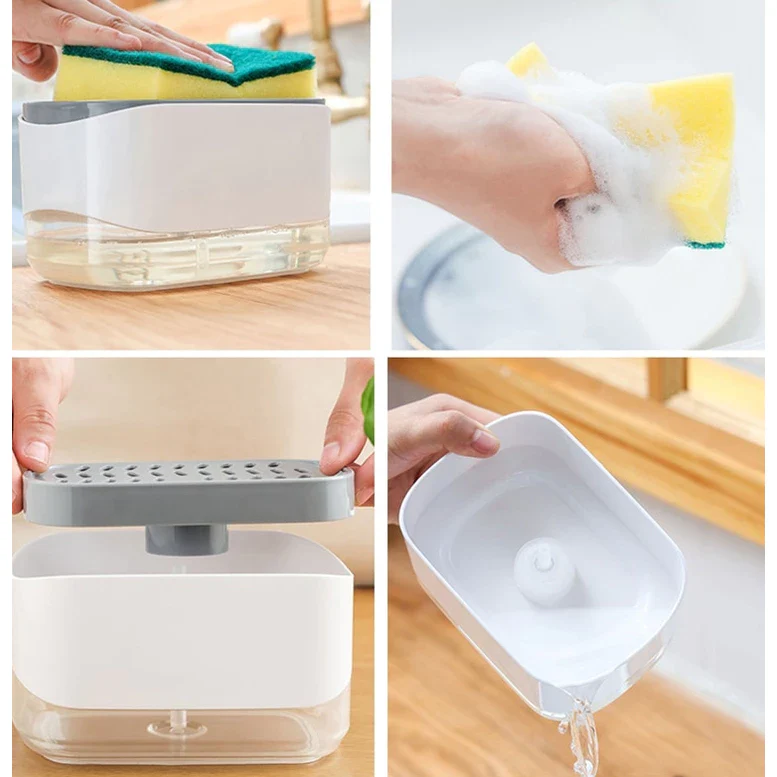 Dispenser de Detergente 2 em 1 – Praticidade, Economia e Organização na Sua Cozinha - Image 7