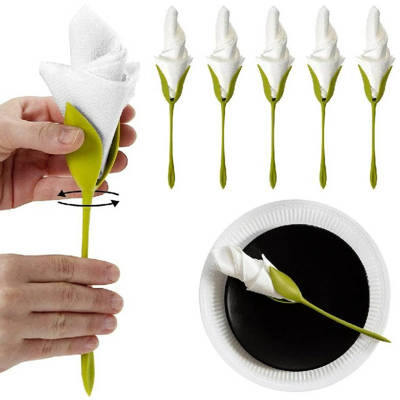Kit 16 Flores Porta Guardanapos Jantar Elegante - Frete Grátis