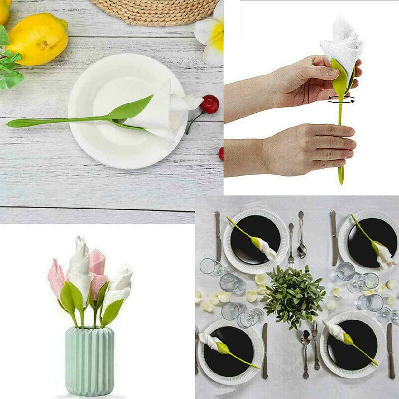 Kit 16 Flores Porta Guardanapos Jantar Elegante - Frete Grátis - Image 6
