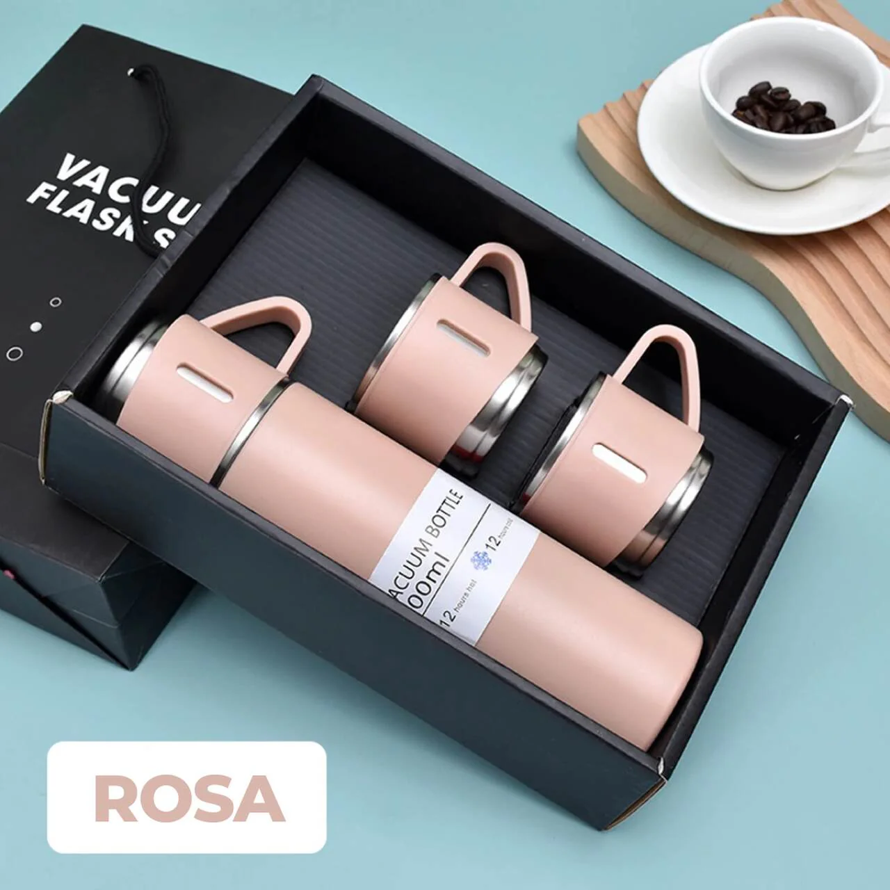 Garrafa Térmica Premium 500ml - Café Quente Sempre com Você (Ganhe 2 Xícaras + Caixa Para Presente) - Image 10