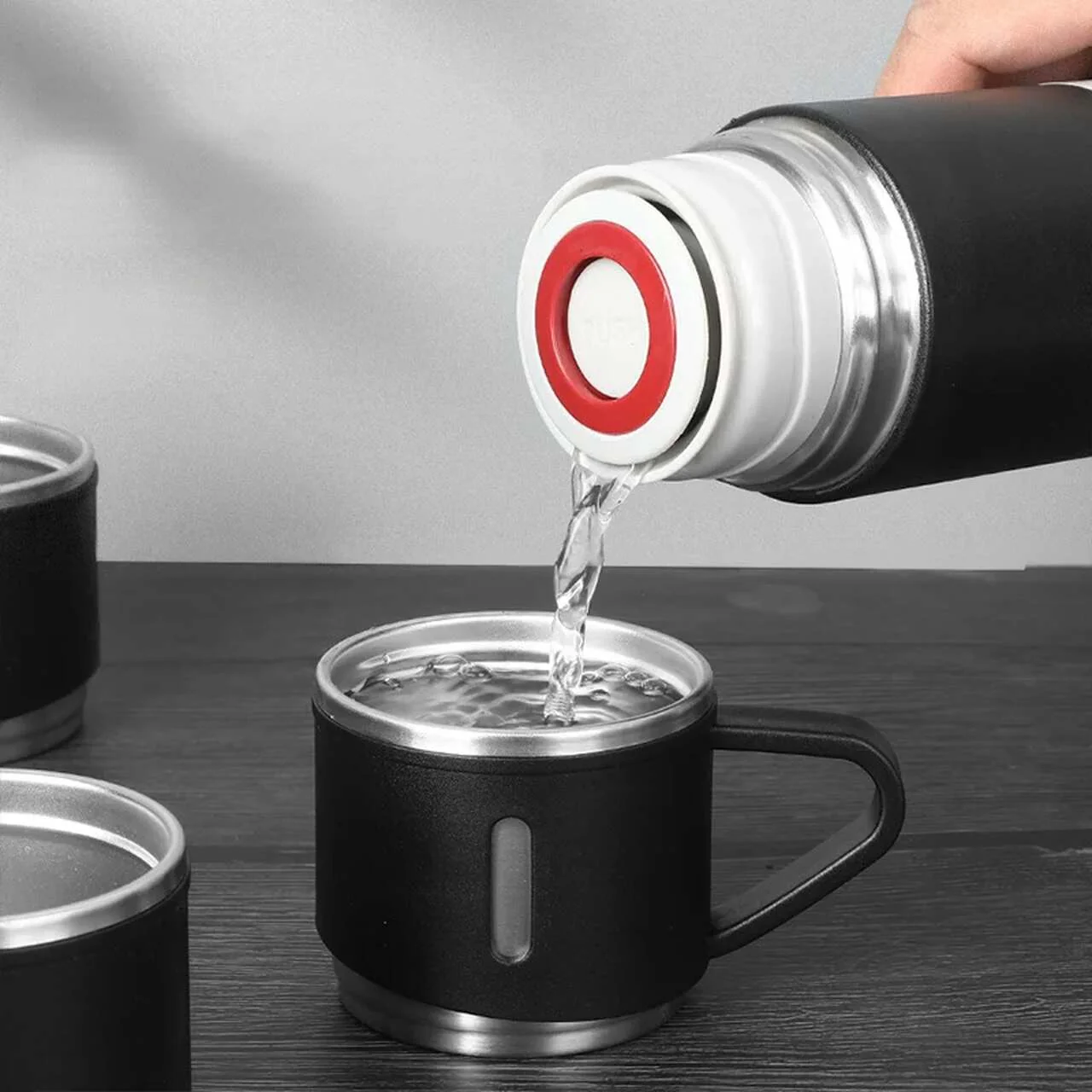 Garrafa Térmica Premium 500ml - Café Quente Sempre com Você (Ganhe 2 Xícaras + Caixa Para Presente) - Image 5