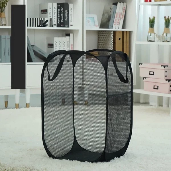 (Kit com 2 unidades) Cesto Dobrável em Nylon Multiuso – Praticidade, Organização e Proteção para Seu Lar