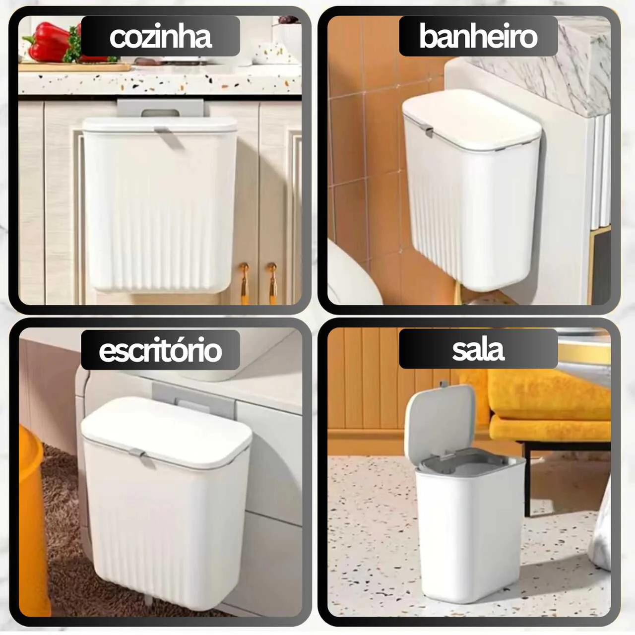 Lixeira Mágica® 10 Litros Pendurável + Adesivos e Ganchos de Brinde 🎁 - Image 12
