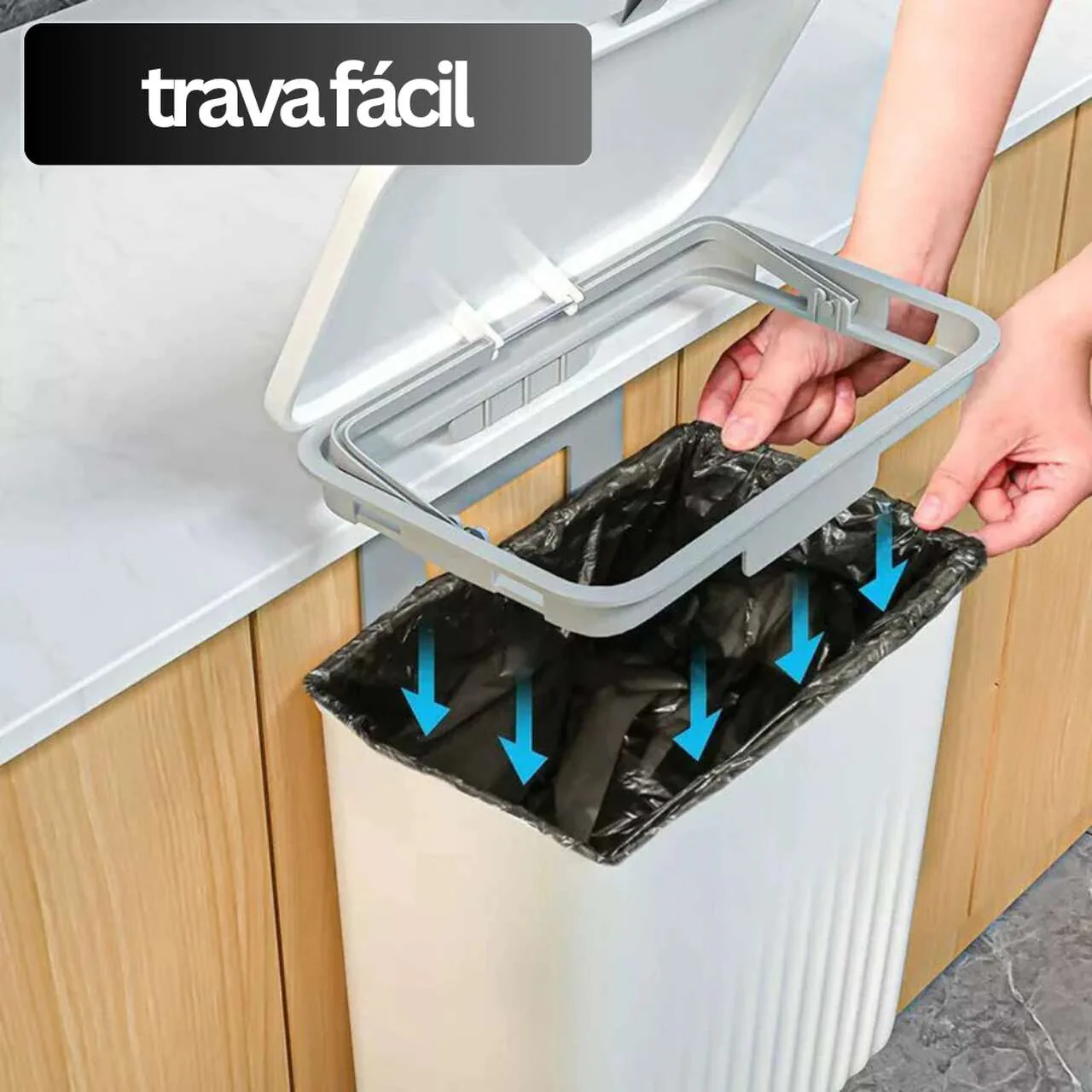 Lixeira Mágica® 10 Litros Pendurável + Adesivos e Ganchos de Brinde 🎁 - Image 5