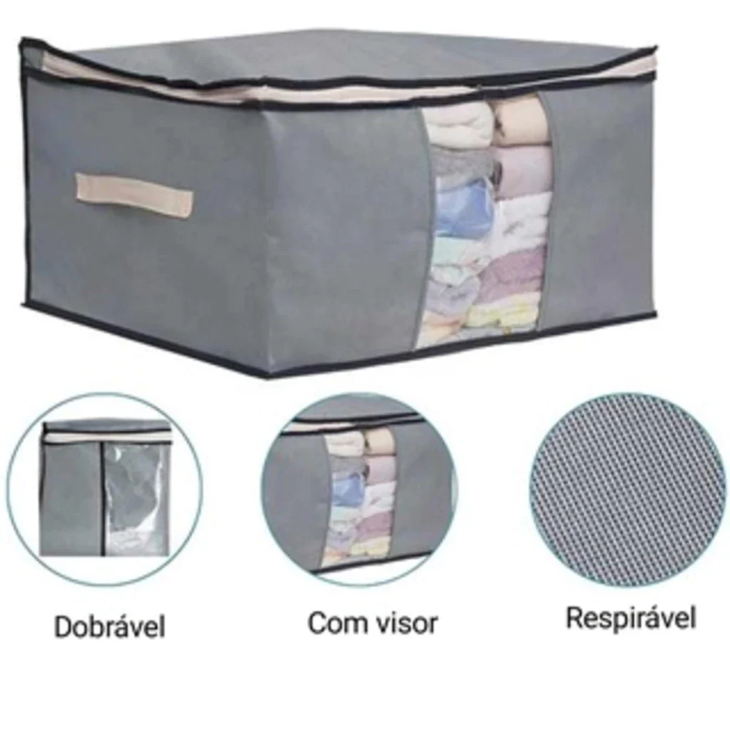 (Compre 1 e leve 2) Caixa Organizadora Ecológica Anti-Poeira e Umidade para Cobertores, Casacos e Roupas - Proteção Contra Insetos e Multiuso - Image 5