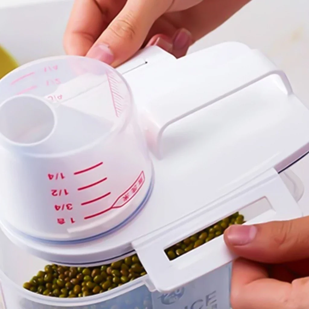 (Compre 1 Leve 2) Pote Hermético com Copo Medidor 2L – Armazenamento Inteligente e Praticidade para Sua Rotina - Image 4