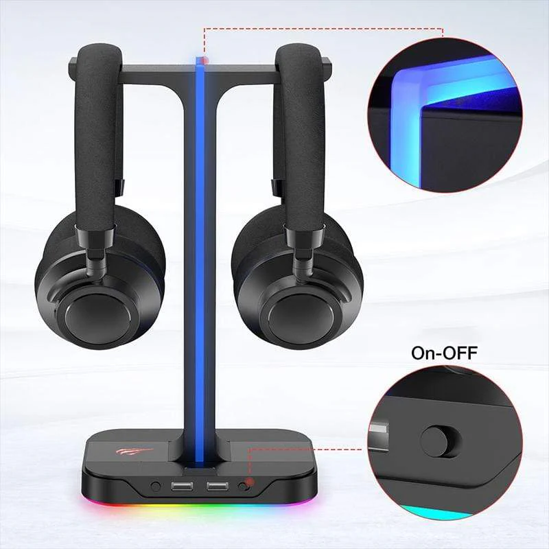 Suporte para Headset RGB com 2 portas USB - Image 5