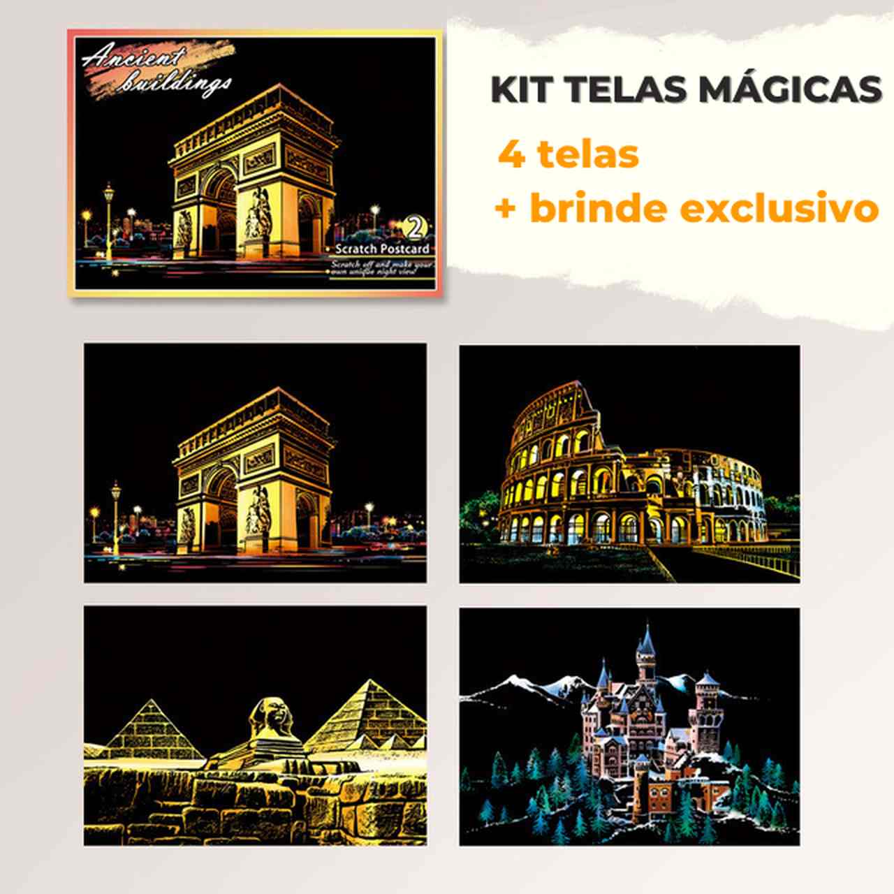 Kit com 4 Telas de Desenhos Mágicos Lumier + Caneta Exclusiva + (Frete Grátis) - Image 3