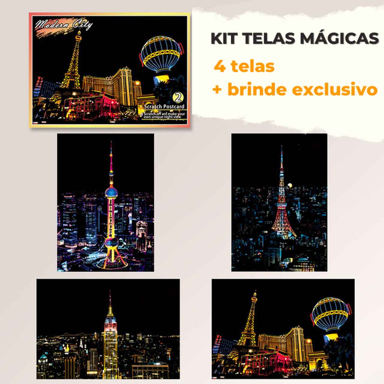 Kit com 4 Telas de Desenhos Mágicos Lumier + Caneta Exclusiva + (Frete Grátis) - Image 5
