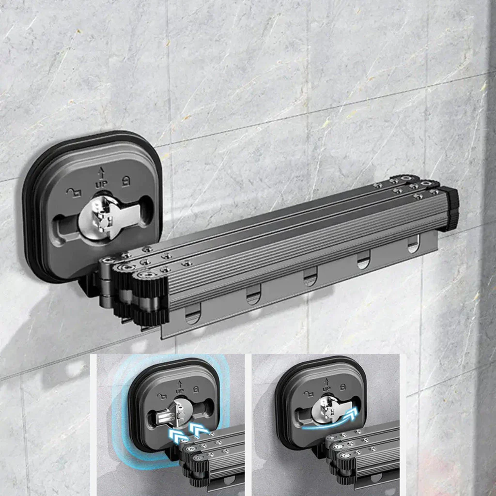 Varal Retrátil Slim 92cm com Ventosa – Organização, praticidade e design em um só produto! - Image 4